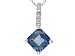 10KT WG 1.82CT ENHANCED NEPTUNE GARDEN(TM) TOPAZ AND DIAMOND ACCENT PENDANT WITH CHAIN