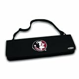 Metro BBQ Tote - Miami Dolphins - The Metro BBQ Tote stands out among other portable barbecue tool set. It's a 3-piece BBQ tool set with gray silicone handles in an attractive black polyester zip-up case with an adjustable black shoulder strap. It inclu