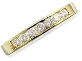 Image of 18ct Gold and Channel-Set Diamond Half Eternity Ring