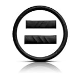 Black Steering Wheel Cover with Seatbelt Pad
