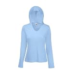 Lady-Fit Lightweight Hooded T von Fruit of the Loom Pastellblau M