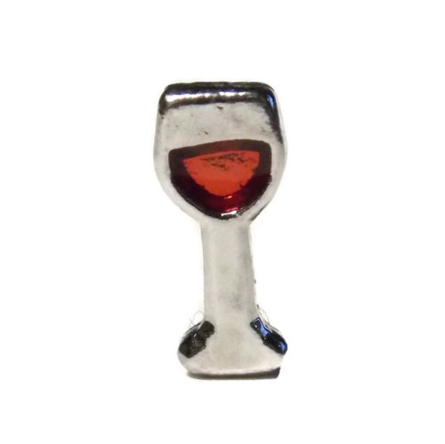 Red Wine Glass Charm for Floating Lockets - Old School Geekery Brand Locket Charms - Wine Tour Memory Gift