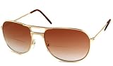 Able Vision SUN Readers (Men) Reading Glasses - BI-FOCAL - R147 Gold