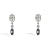 Art Nouveau Sterling Silver, Faceted Amethyst Marquis Shape Drop Earrings