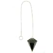 British Columbian Jade Pendulum, 6-Sided, with metal chain