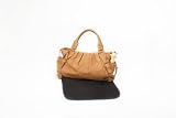 Kids Line Whipstitch Satchel Diaper Bag, Camel
