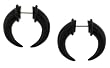Black Acrylic Fake Buffalo Taper - 16G Ear Wire - 38MM x 28MM - Sold as a Pair