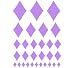 Set of 30 - Lavender Diamonds Vinyl Wall Graphic Decals Stickers