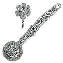 Tin Woodsman Tea Scoop with Matching Hook (Tea Time), Solid Pewter, Made in USA
