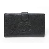 【現品限り】CHANEL（シャネル） がま口長財布 キャビア 黒 ブラック 【中古B】 CHANEL 長財布