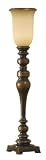 Murray Feiss 9614ASTB Lincolndale Table Torchiere, Astral Bronze Finish with Champagne Scavo Glass Shade