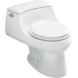 KOHLER San Raphael One-Piece Round Toilet with Concealed Trapway, French Curve Toilet Seat and Trip Lever, White #3467-0