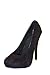 EROGANCE Velour Plateau High Heels Pumps Schwarz EU 36 - 46 / A3532