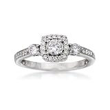 .75 ct. t.w. CZ Ring In Sterling Silver