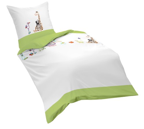 Fleuresse kids 142556 Fb. 1 Perkal-Bettw&auml;sche / 100 x 135 cm wei&szlig; Preisvergleich