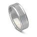 18K White Gold Comfort Fit Men's Wedding Band, 7mm