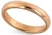 14K Rose Gold Domed Comfort-Fit Wedding Band with Polished Finish, 3mm Wide