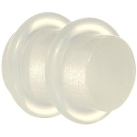 0 Gauge White Glow in the Dark Plug