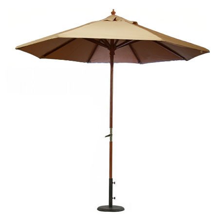 簡易組立 木製パラソル ミルクティー 270cm