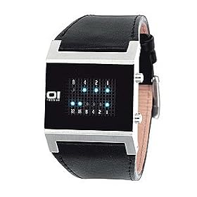 THE ONE Kerala Trance KT102B1 Men's Black Leather Strap Watch