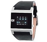 THE ONE Kerala Trance KT102B1 Men's Black Leather Strap Watch