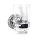 Cifial 456.760.620 Satin Nickel Leaded Crystal Glass Tumbler Holder