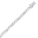 7.75" Alternating CZ / Polished Bar Bracelet