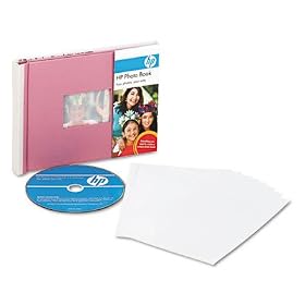 HP Products - HP - Expandable Photo Book, 25 Pages, 5 1/2 x 7 1/2, Mauve/Stone, Cloth Cover - Sold As 1 Each - Affordable, professional-quality keepsake. - Attractive cloth-bound cover. - Unique pop-open spine. - Includes layout and theme software. -