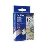 Zoom Produkt-Bild: Brother TZFA3 Textilband 12mm 3m weiss blau nicht laminiert