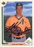 Todd Van Poppel, Oakland Athletics Autographed Card