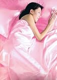 Picture Of Light Pink satin bedding set - double