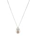 Mauve Freshwater Cultured Coin Pearl and Cubic Zirconia Pendant with Sterling Silver Clasp (14-15mm), 18