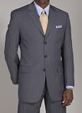 Michael Kors Gray Multi-Stripe 3-Button Side-vented Suit