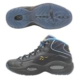 Reebok Men's Question Mid Basketball Shoe,Black/Graph/Gld/CBlu,10 M