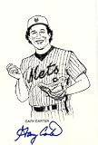 Gary Carter New York Mets Autographed / Signed 3x5 Card