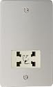 Varilight - Dual Voltage Shaver Socket Ultra Flat Mirror Chrome -  XFCSS