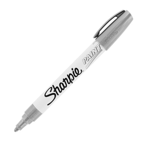 Sharpie Oil-Based Medium Point Paint Markers, 12 Silver Markers (34938)