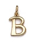14K 'B' Pol Initial Pendant - GH10035