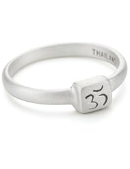 Satya Jewelry Silver Etched Om Ring, Size 7