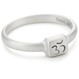 Satya Jewelry Silver Etched Om Ring, Size 7