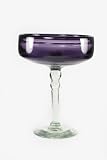 VIVAZ Bolitas Margarita Glass - Champagne Saucer Style Purple Recycled Glass - Set of 4