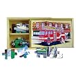 Melissa & Doug Deluxe Vehicles in a Box Jigsaw Puzzles