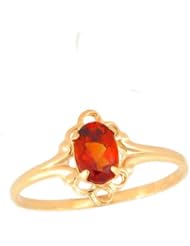 14K Gold Teens Genuine January Birthstone Ring - Garnet (size 5 1/2)