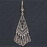 Sterling Silver Filigree Dangle Earrings