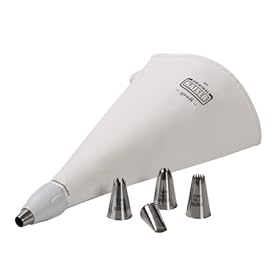 Kaiser La Forme Select 666310 Set professionale per decorazioni dolciarie a schizzo (7 pezzi, resistenti all'ebollizione) becchi in acciaio INOX Kaiser La Forme Select 666310 Set professionale per decorazioni dolciarie a schizzo (7 pezzi, resistenti all'ebollizione) becchi in acciaio INOX