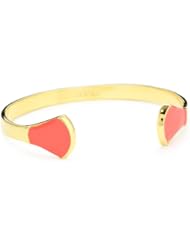 Dean Davidson "CLEO" Gold with Poppy Enamel Fan Cuff Bracelet