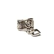 Hearts with Heart Dangle Sterling Silver Ear Cuff