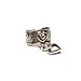 Hearts with Heart Dangle Sterling Silver Ear Cuff