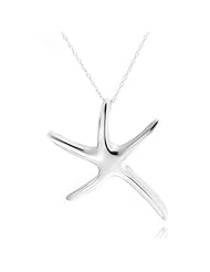 Bling Jewelry Sterling Silver Extra Large Starfish Necklace 16in