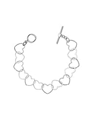 Sterling Silver Hearts Bracelet size 7.5" | ELLE Jewelry # B0046